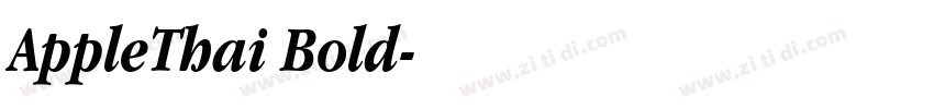 AppleThai Bold字体转换